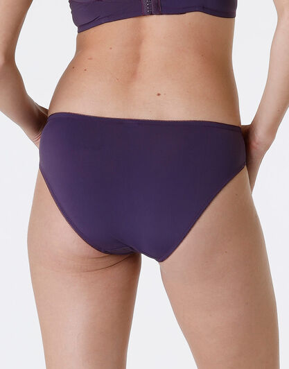 Slip Pretty Lace in pizzo e microfibra, tornado scuro, , LOVABLE