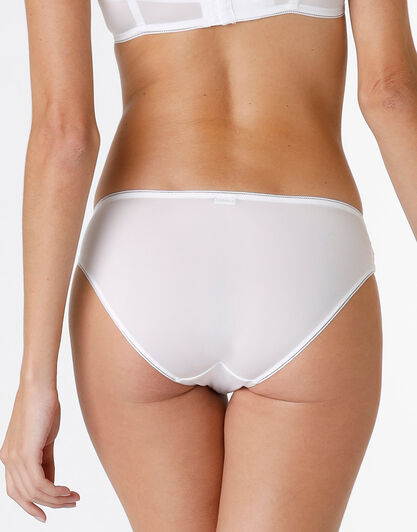 Slip Stylish Lace in microfibra e pizzo, bianco, , LOVABLE