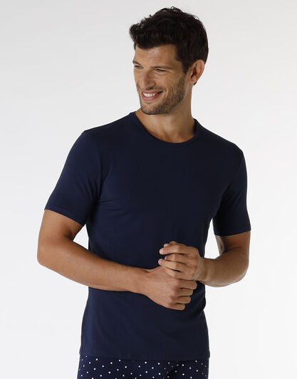 T-shirt Rephined Cotton Modal, blu navy, , LOVABLE