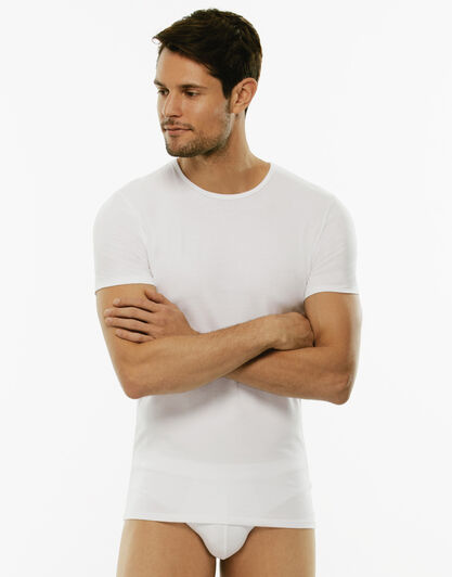 T-Shirt girocollo Cotton Stretch in cotone elasticizzato, bianco, , LOVABLE