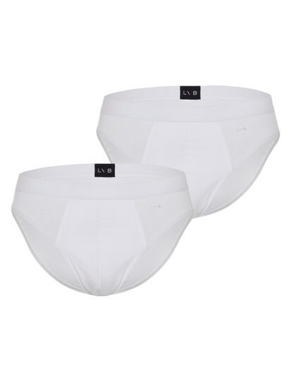 Bipack slip in cotone elasticizzato, bianco, , LOVABLE