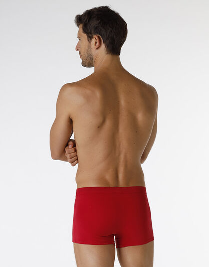 Boxer Solid Red stretch cotton, rosso, , LOVABLE