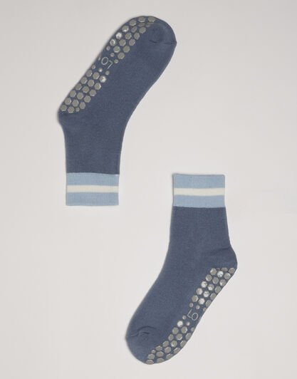 Calzini corti antiscivolo Warm & Cuddle Slipper in cotone, ortensia, , LOVABLE