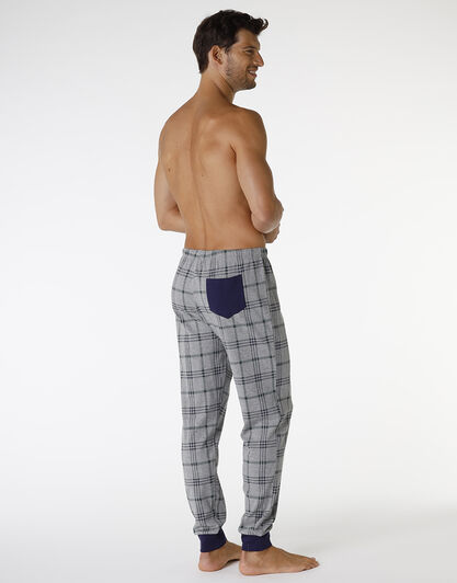 Pantalone in interlock di cotone, grigio melange stampato, , LOVABLE