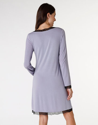 Camicia da notte in jersey di modal elasticizzato, tornado chiaro, , LOVABLE