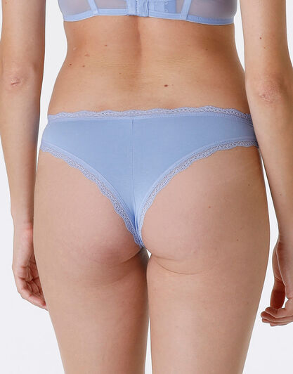 Slip Lovable Panties in cotone e pizzo elasticizzati, ortensia, , LOVABLE