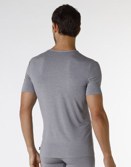 T-shirt con scollo a V Micromodal Fil a Fil, grigio melange, , LOVABLE