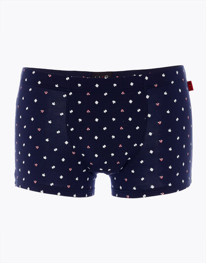 Boxer Printed Cotton Modal, blu navy con stampa puzzle , , LOVABLE