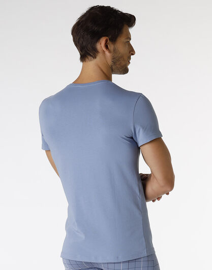T-shirt uomo in Stretch Cotton - Azzurro Polvere, , LOVABLE