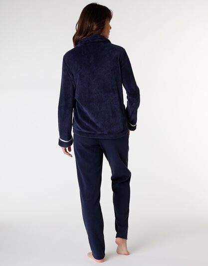 Homewear in pelliccetta e pile, blu, , LOVABLE