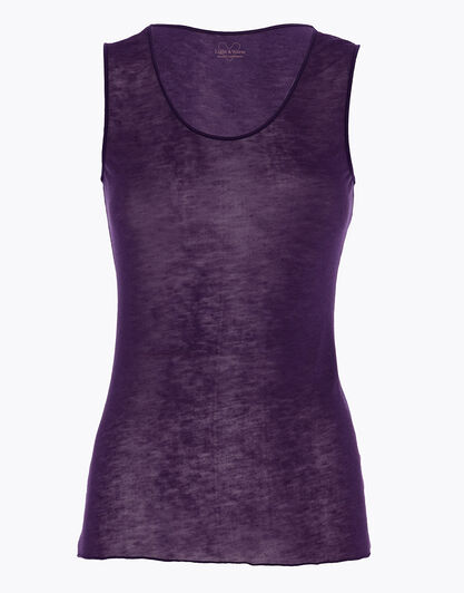 Canotta liscia Donna Light & Warm Modal misto Cashmere, tornado scuro, , LOVABLE