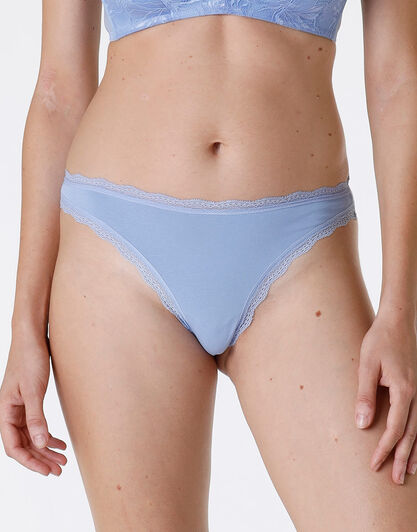 Slip Lovable Panties in cotone e pizzo elasticizzati, ortensia, , LOVABLE